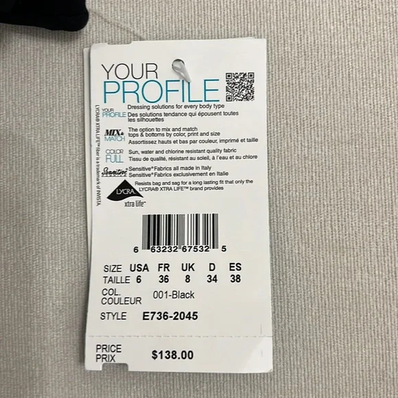 Profile Tutti Frutti Bathing Suit NWT - Size 6 - Picture 6 of 6